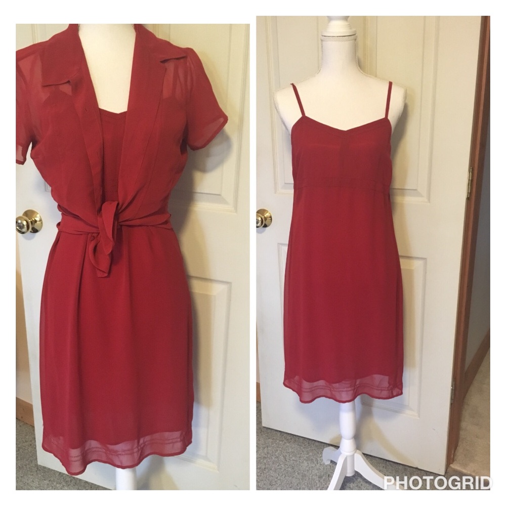 Express dress w/ sheer shirt sz 7/8- szS